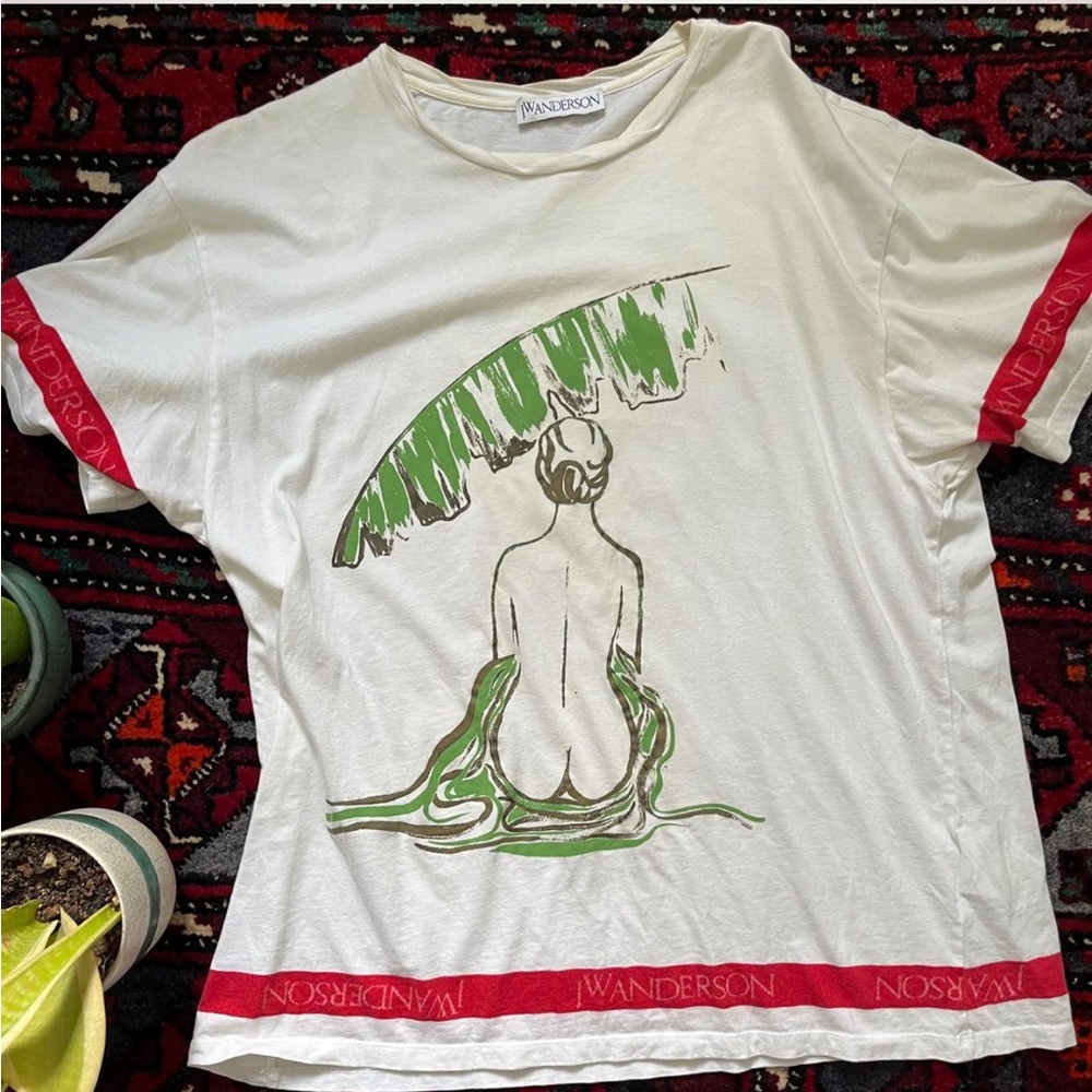 JW Anderson Palm Lady Print T Shirt